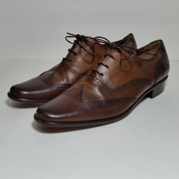 NWOT Ingledew\'s Oxford Wingtip Shoes Brown sz 8.5 main image 6